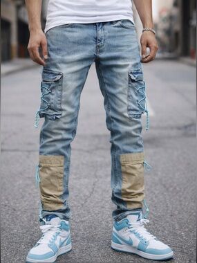 Serenede CyberCloud Cargo Fitted Jeans – Men’s Size 34